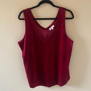 Another love crushed velvet tank top